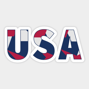 United States USA Red White and Blue Sticker